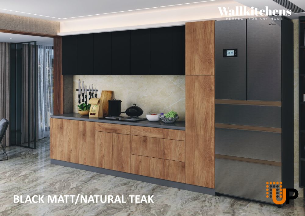 Kitchen Metropolitan Collection Natural Teak & Black Color Base Size 11Ft Wide photo#3