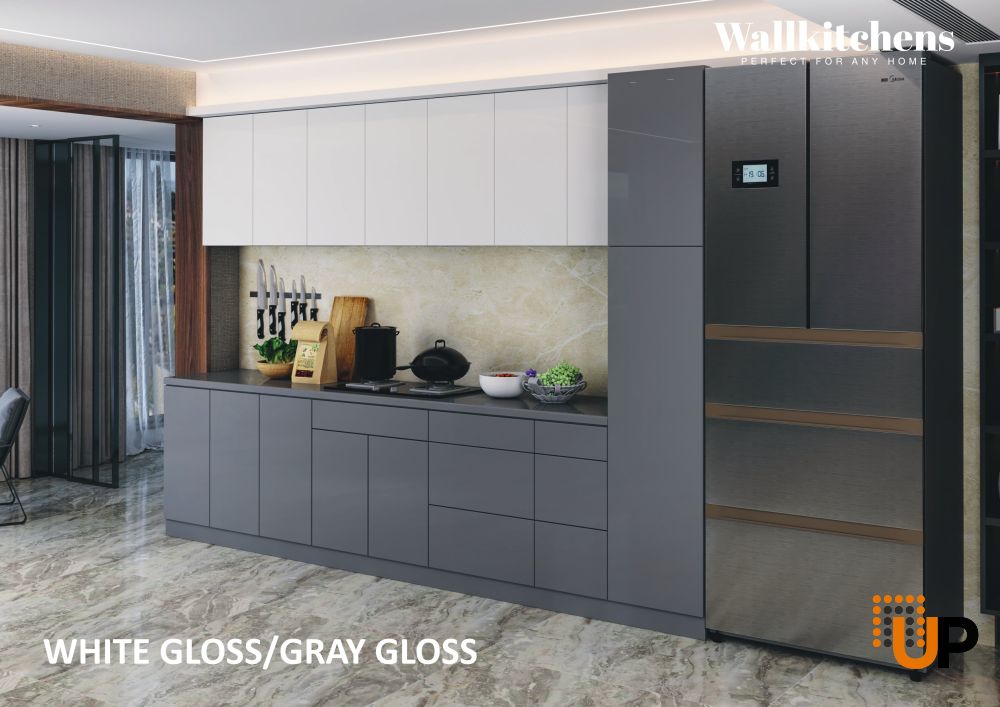 Kitchen Metropolitan Collection Gray & White Gloss Color Base Size 11Ft Wide photo#3