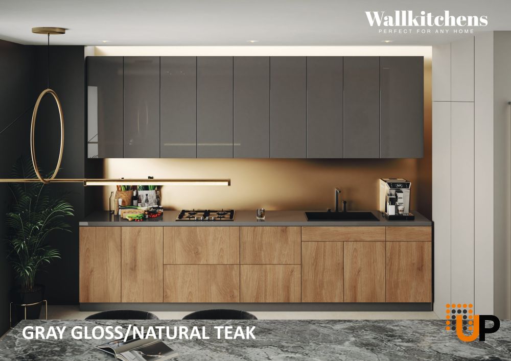 Kitchen Elite Epicure Collection Natural Teak & Gray Color Base Size 11Ft Wide photo#3