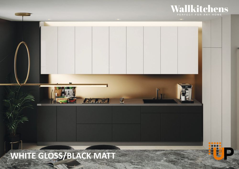 Kitchen Elite Epicure Collection Black & White Gloss Color Base Size 11Ft Wide photo#3