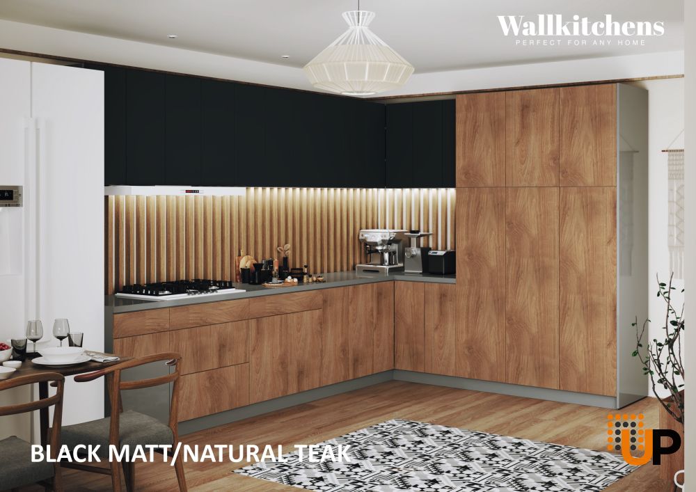 Kitchen Timeless Collection Natural Teak & Black Color Base Size 12Ft Wide photo#3