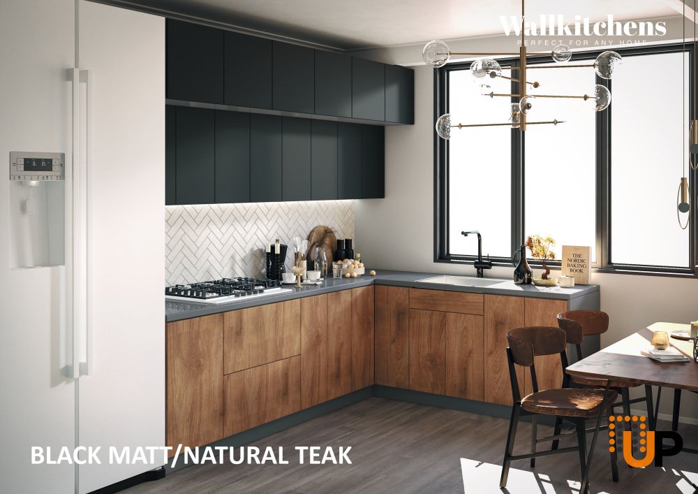 Kitchen Radiance Collection Natural Teak & Black Color Base Size 9Ft Wide photo#3