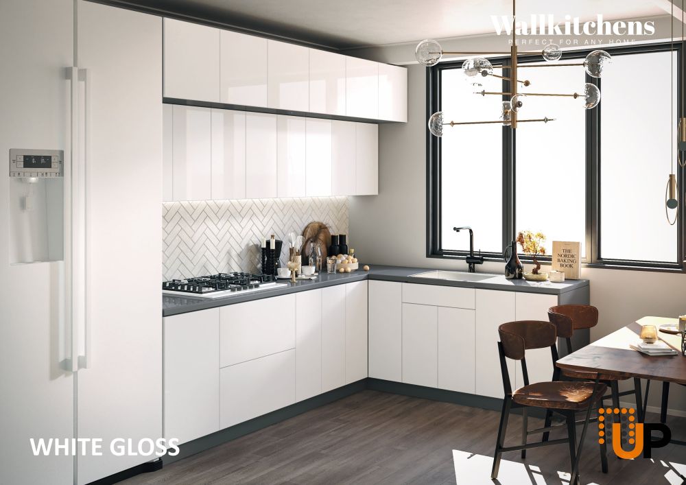 Kitchen Radiance Collection White Gloss Color Base Size 9Ft Wide photo#3