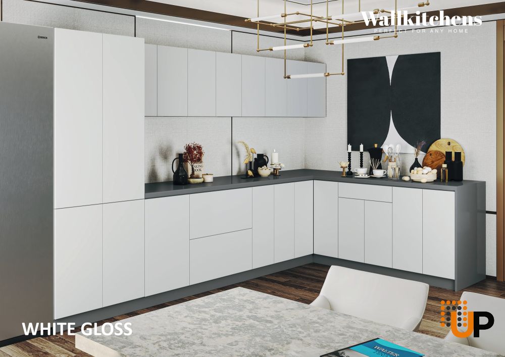 Kitchen Prestige Collection White Gloss Color Base Size 11Ft Wide photo#3