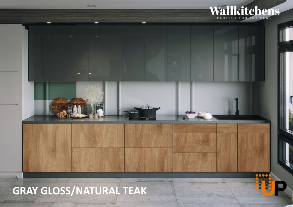 Kitchen Signature Collection Natural Teak & Gray Color Base Size 13Ft Wide photo#3
