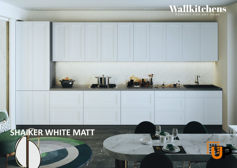 Kitchen Celestial Collection White Matte Color Base Size 15Ft Wide photo#3