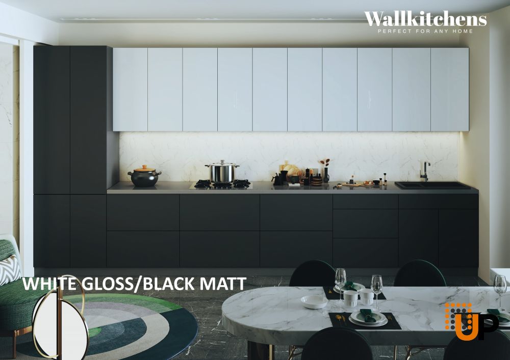 Kitchen Celestial Collection Black & White Gloss Color Base Size 15Ft Wide photo#3