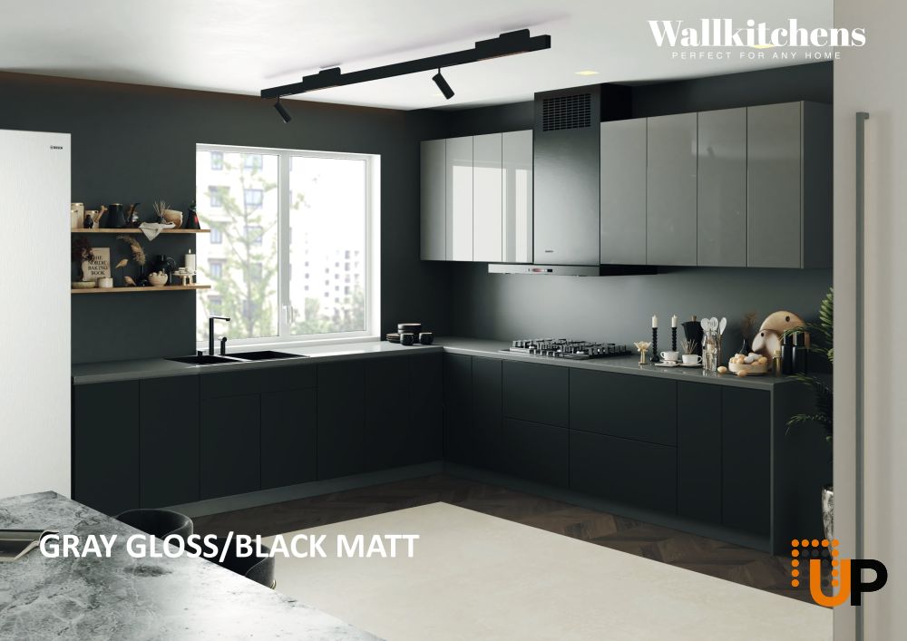 Kitchen Prodigy Collection Black & Gray Color Base Size 11Ft Wide photo#3