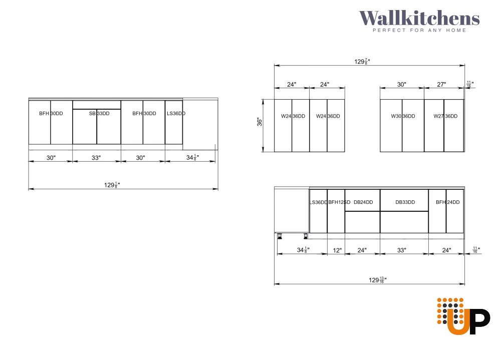 Kitchen Prodigy Collection White Matte Color Base Size 11Ft Wide photo#4