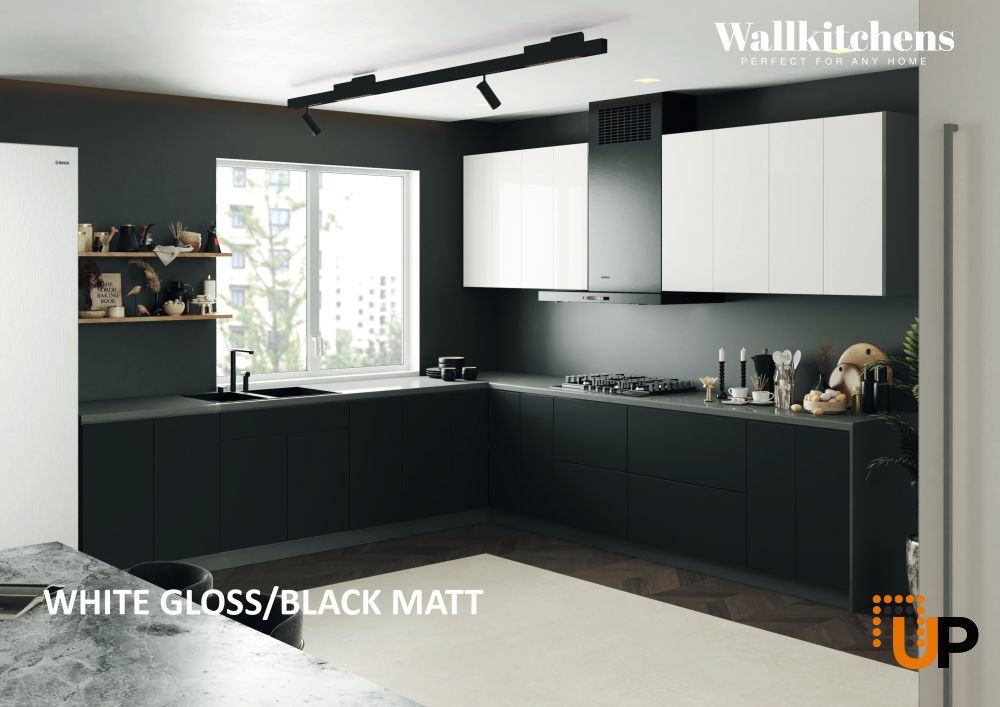 Kitchen Prodigy Collection Black & White Gloss Color Base Size 11Ft Wide photo#3