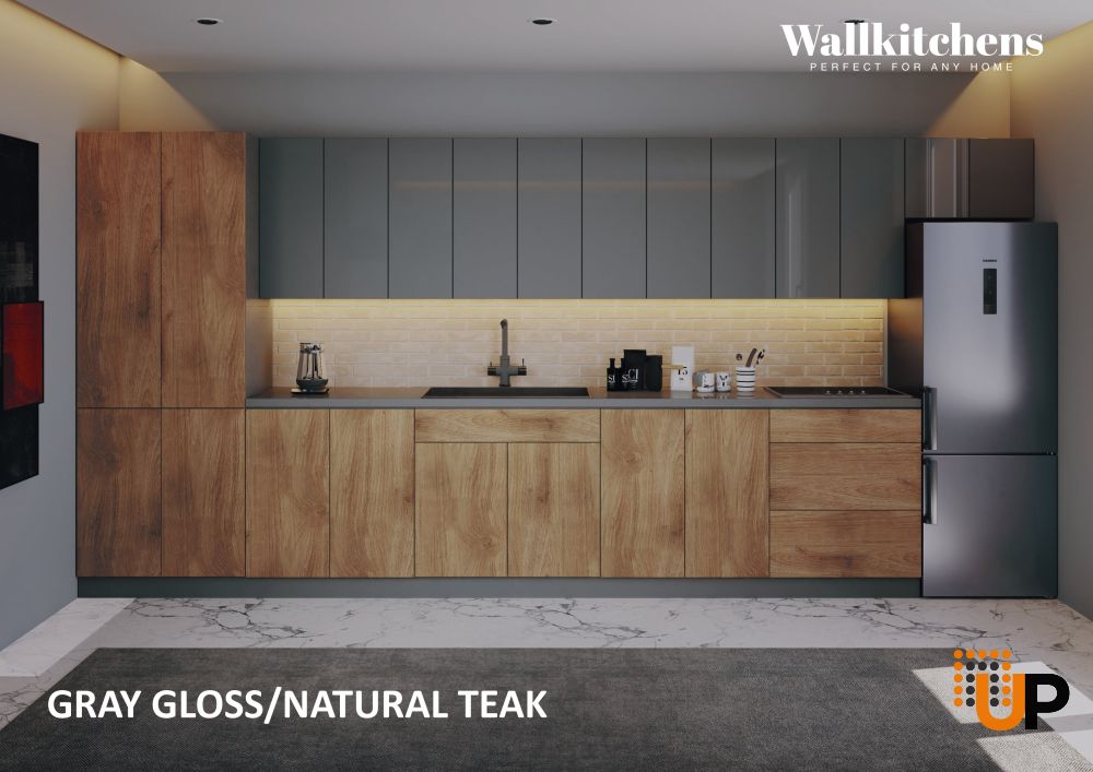 Kitchen Imperial Collection Natural Teak & Gray Color Base Size 15Ft Wide photo#3