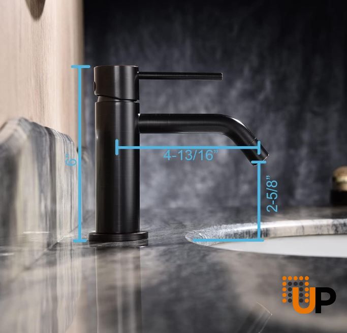 Oil Rubbed Bronze  Faucet, Single Handle Bathroom Faucet for Sink 1 Hole, Lavatory Vanity Tap photo#2