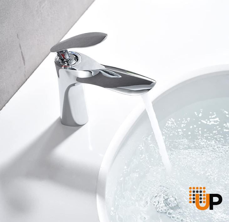 Stainless Steel Bathroom Faucet, Single Handle Bathroom Faucet for Sink 1 Hole, Lavatory Vanity Tap photo#2