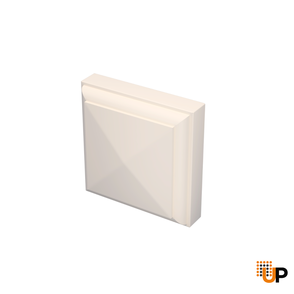 Fluted Trims with Square Rosettes for Interior Doors, Painted Creamy, Up to 84x84” Doors photo#2