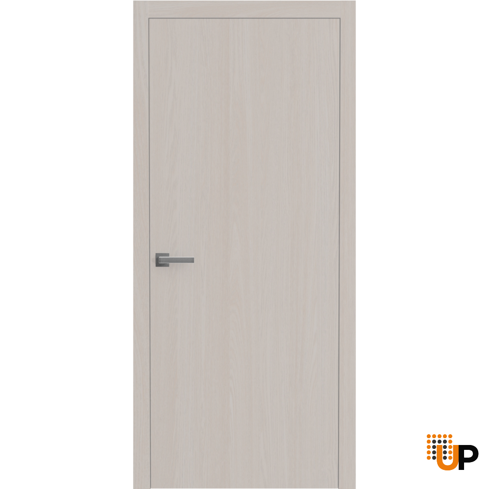 Interior Solid French Door 24 x 80 inches | BASIC 3001 Ash | Single Regular Panel Frame Handle | Bathroom Bedroom Modern Doors photo#1