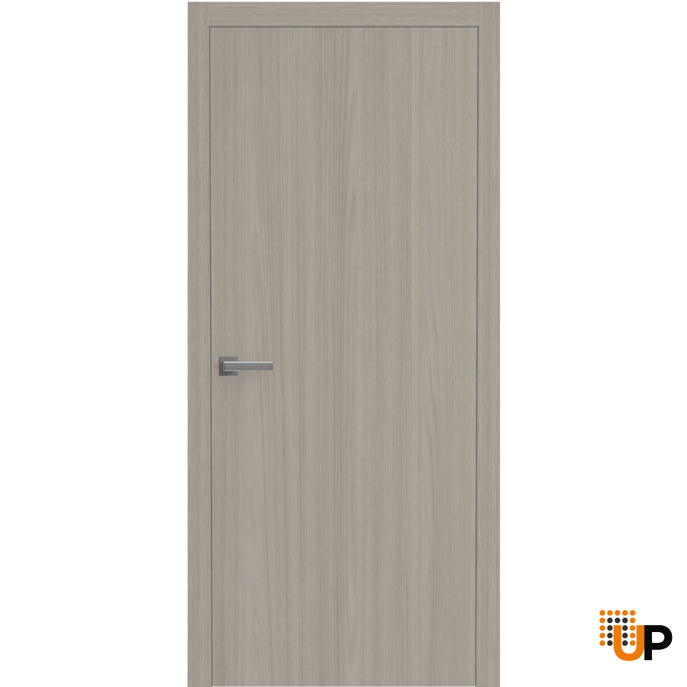 Interior Solid French Door 18 x 80 inches | BASIC 3001 Oak | Single Regular Panel Frame Handle | Bathroom Bedroom Modern Doors photo#1