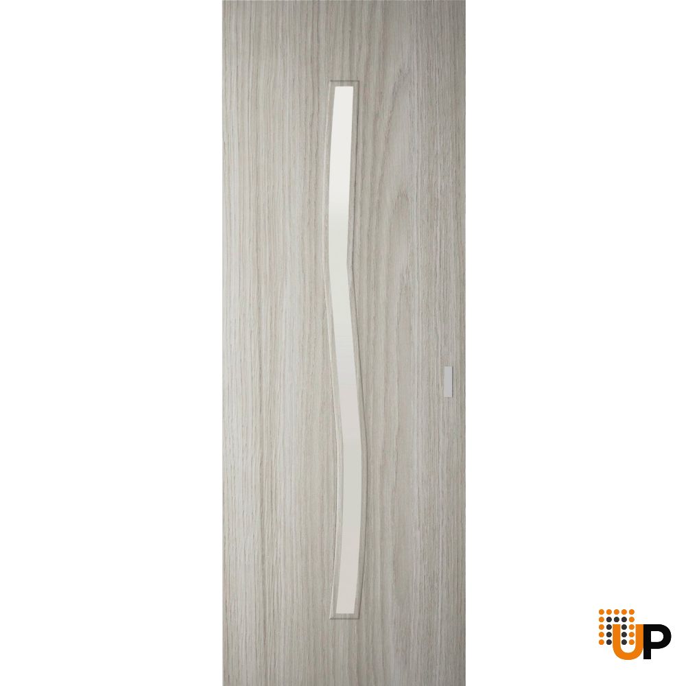 Hidden Barn | Basic 3002 Oak Franko | Wood Veneer Doors | Magic Concealed Sliding Set | 42" x 96" photo#1