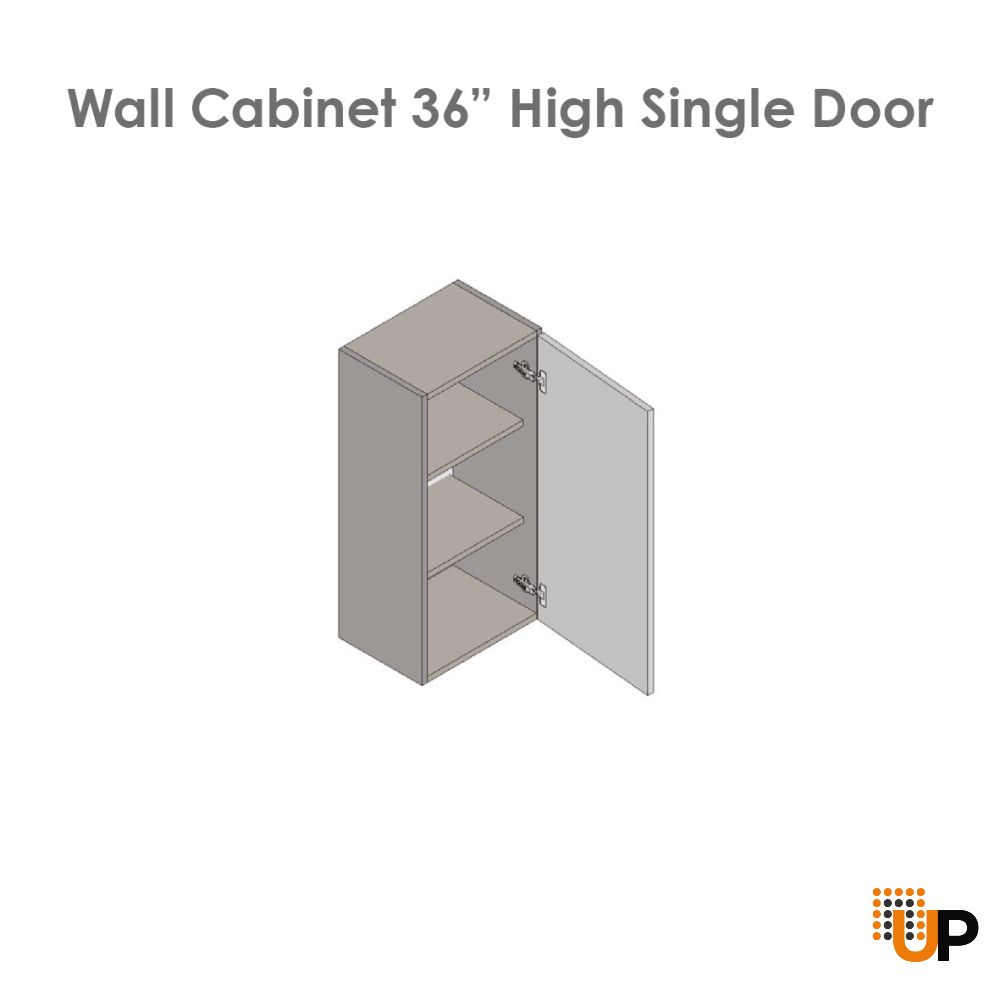 24" x 36" Wall Cabinet-Single Door-with White Gloss door photo#4