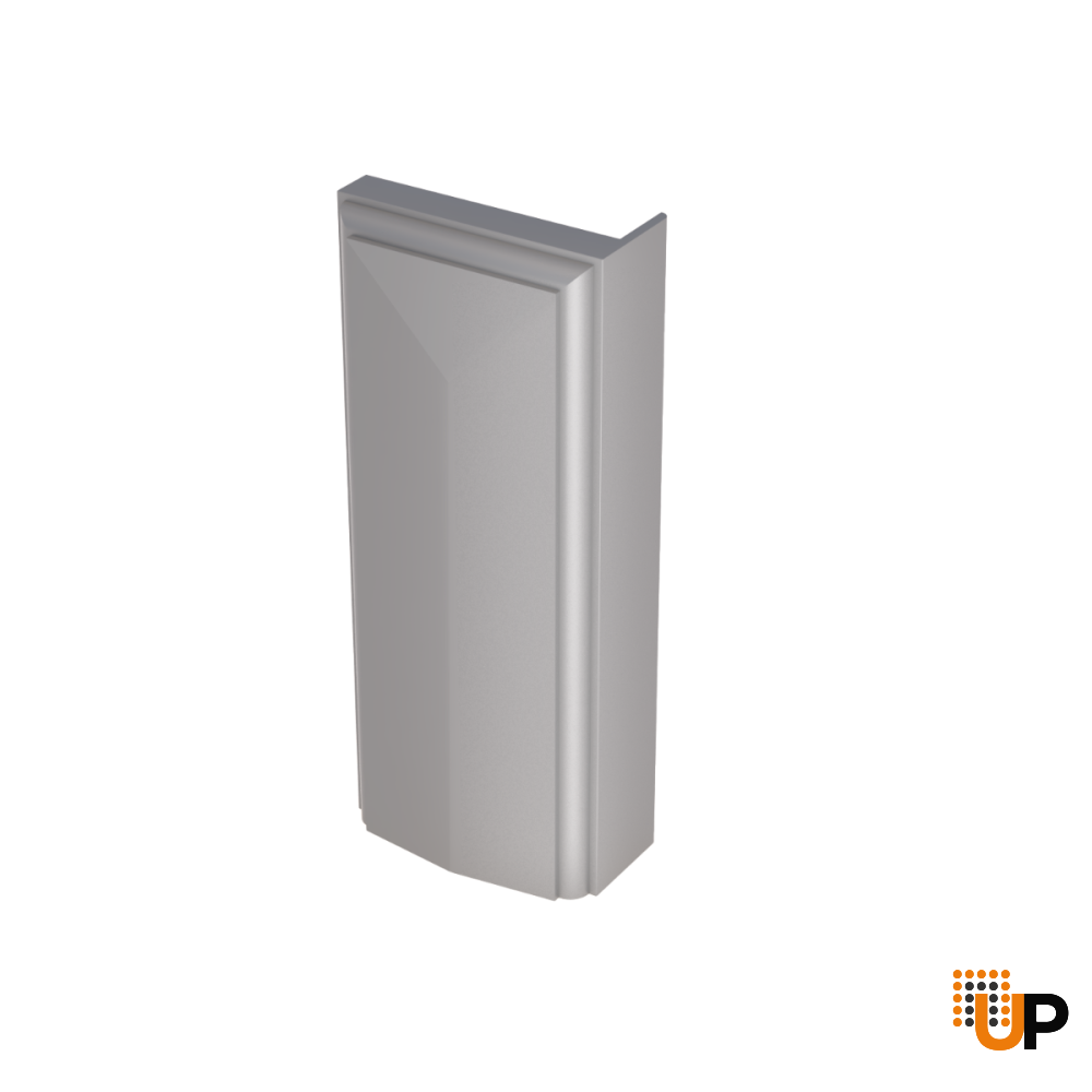 Fluted Trims with Square Rosettes for Interior Doors, Painted Grey, Up to 84x84” Doors photo#3