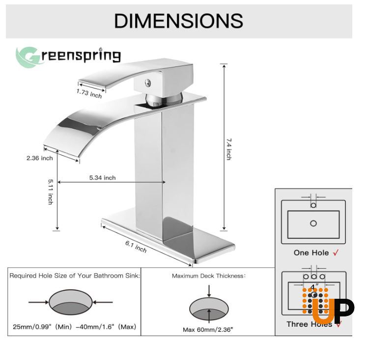 Chrome Vessel Sink Faucet, Single Handle Bathroom Faucet for Sink 1 Hole, Lavatory Vanity Tap photo#4