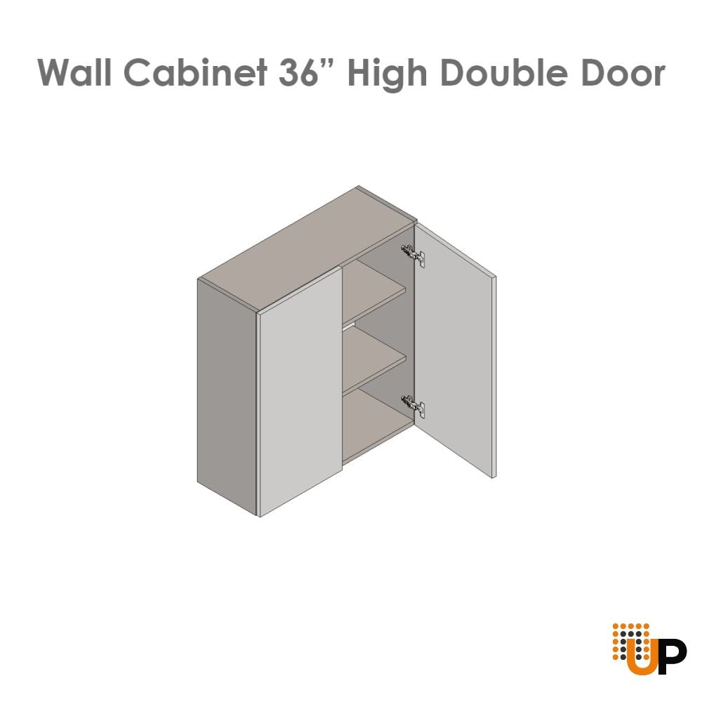 33" x 36" Wall Cabinet-Double Door-Grey photo#3