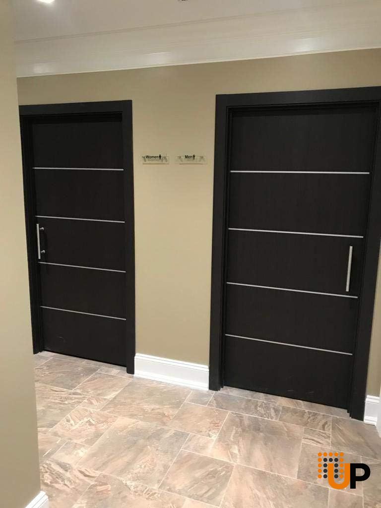 Modern Wood Interior Door with Hardware | Planum 0020 Wenge 32" x 80" | Single Panel Frame Trims | Bathroom Bedroom Sturdy Doors photo#3