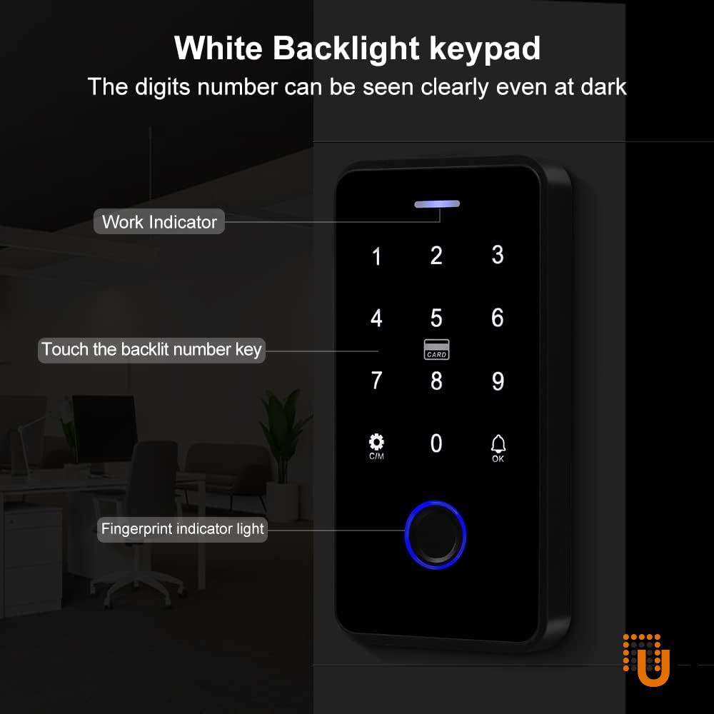 Digital Keypad Access Control Kit With 10 Keyfobs For Exterior Aluminum Door photo#2