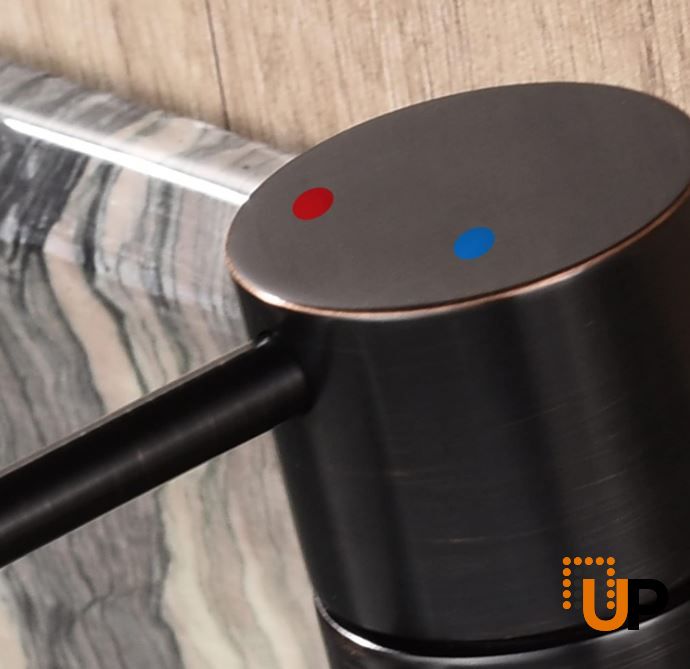 Oil Rubbed Bronze  Faucet, Single Handle Bathroom Faucet for Sink 1 Hole, Lavatory Vanity Tap photo#5
