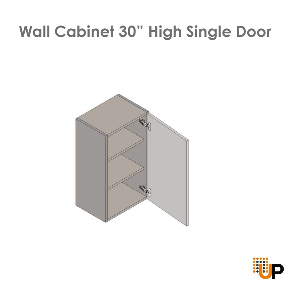 24" x 30" Wall Cabinet-Single Door-with Grey Gloss door photo#4