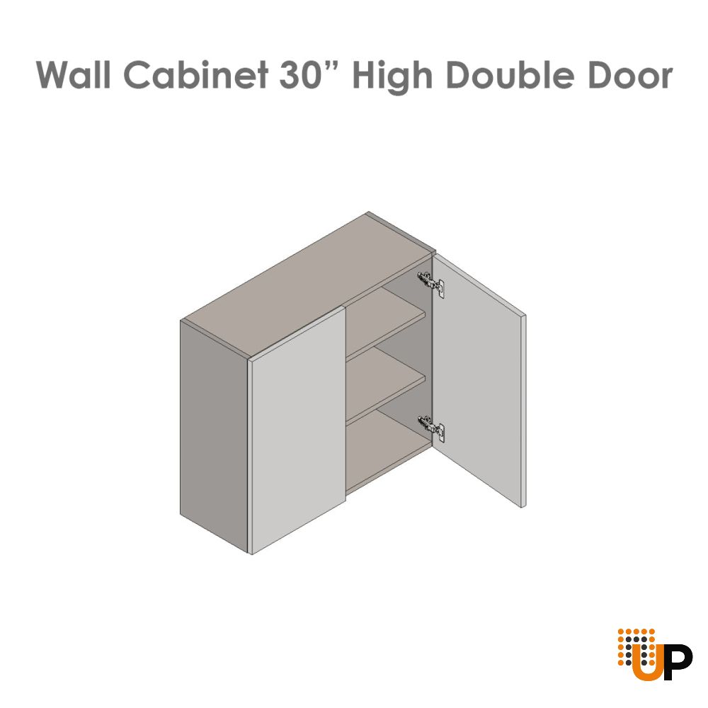 36" x 30" Wall Cabinet-Double Door-Grey photo#3
