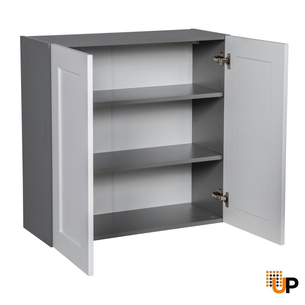 30" x 30" Wall Cabinet-Double Door-with Shaker White Matte door photo#2