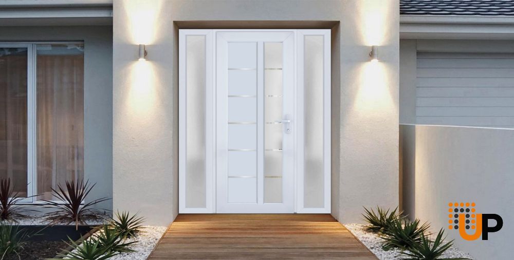 Metal-Plastic Side Lite for Entry Door White-14" x 82" photo#4