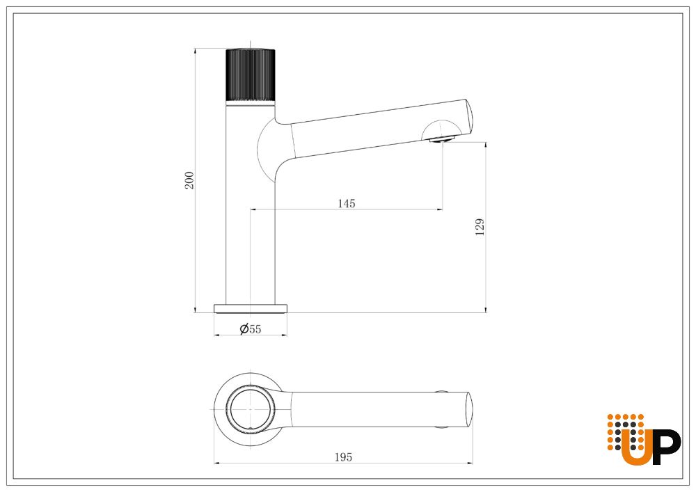 ROMA Bathroom Premium Quality Single Sink Faucet, Gun Metal photo#2
