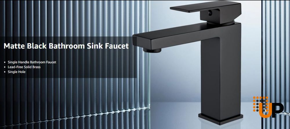 Black Bathroom Faucet, Single Handle Bathroom Faucet for Sink 1 Hole, Lavatory Vanity Tap photo#9