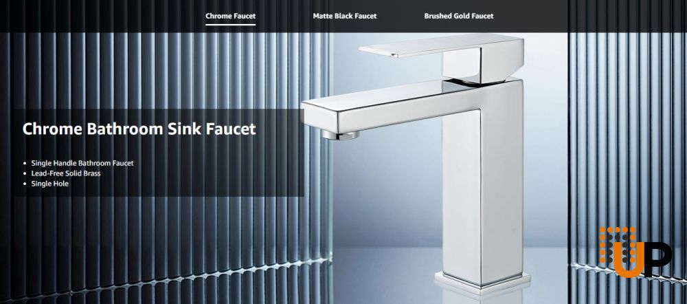 Chrome Bathroom Faucet, Single Handle Bathroom Faucet for Sink 1 Hole, Lavatory Vanity Tap photo#5