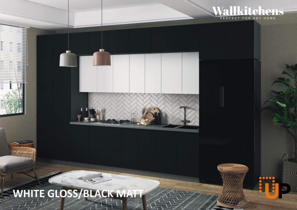 Kitchen Serene Collection Black & White Gloss Color Base Size 15Ft Wide photo#2
