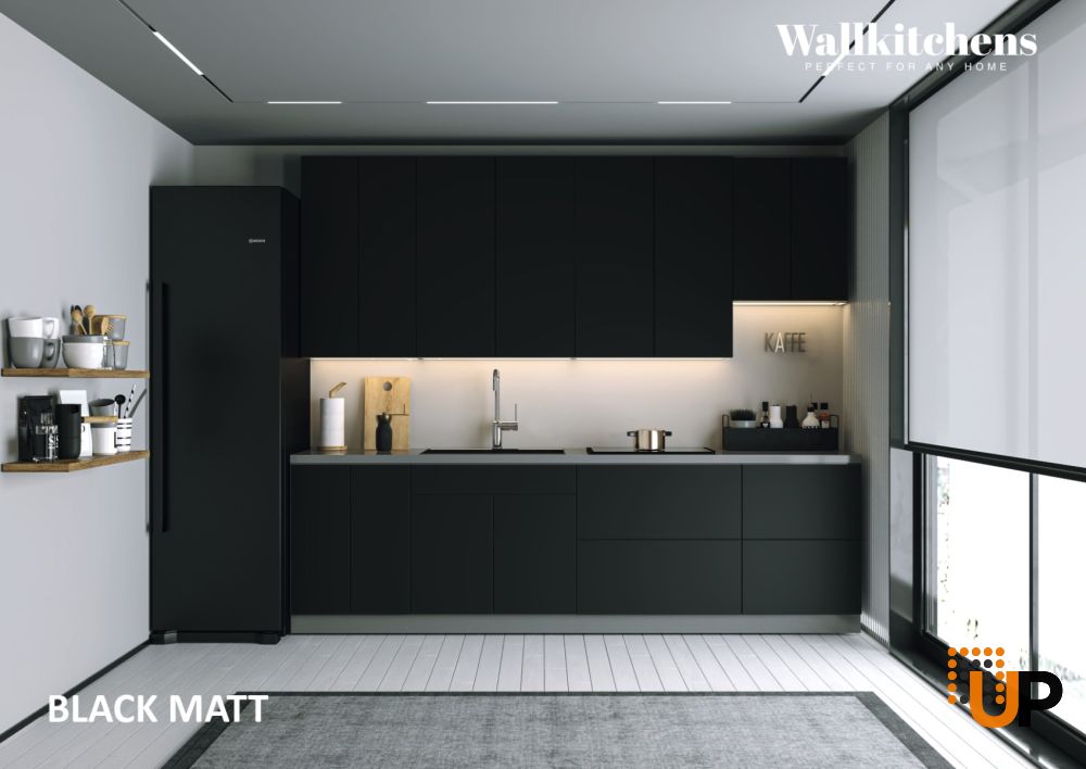 Kitchen Contemporary Collection Black Color Base Size 9.5Ft Wide photo#2