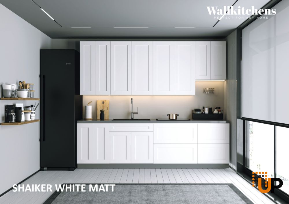 Kitchen Contemporary Collection White Matte Color Base Size 9.5Ft Wide photo#2