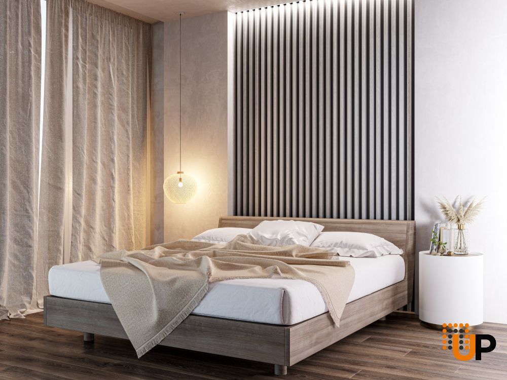 Sartodoors Light Grey Oak Contemporary Decorative Wall Panels Wood Slat Ensemble - Pack of 8 photo#2