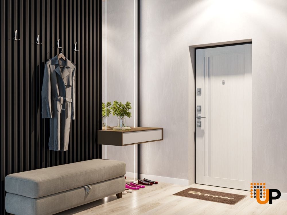 Sartodoors Matte Black Contemporary Decorative Wall Panels Wood Slat Ensemble - Pack of 8 photo#2