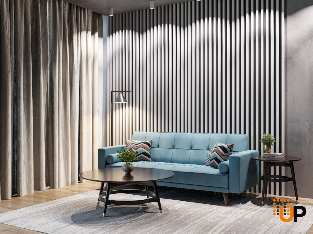 Sartodoors Nordic White Contemporary Decorative Wall Panels Wood Slat Ensemble - Pack of 8 photo#2