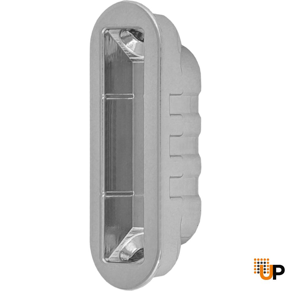 AGB Wave Hidden Handle for Interior Doors for Magnetic Lock, Silver, Passage photo#4