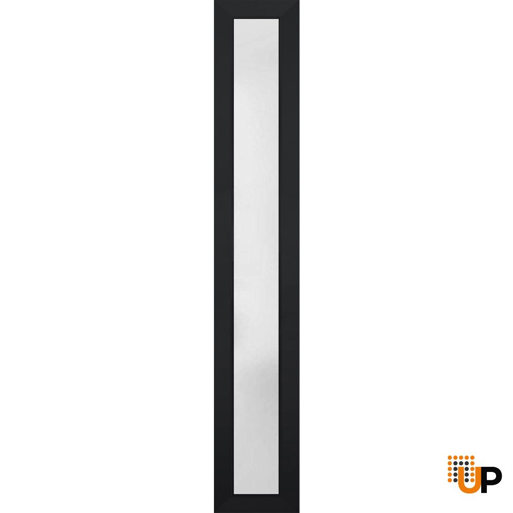 Metal-Plastic Side Lite for Entry Door Black-14" x 82" photo#1