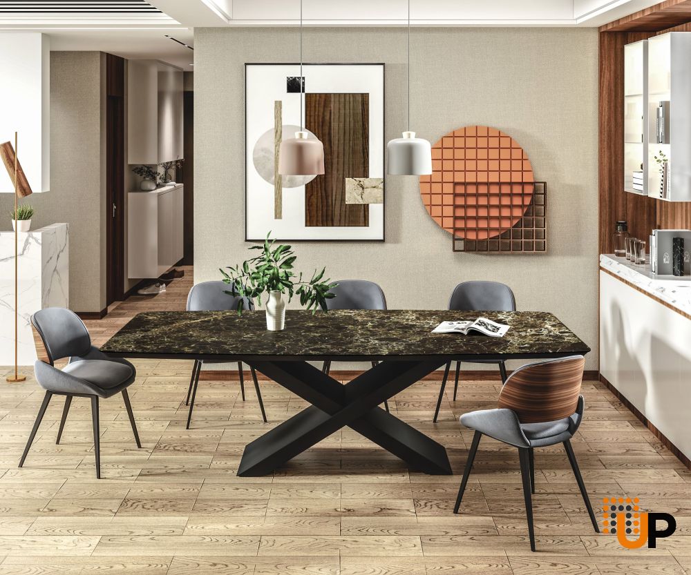 Dining Table COMO 102x47x29 Laminam Emperador Extra photo#2