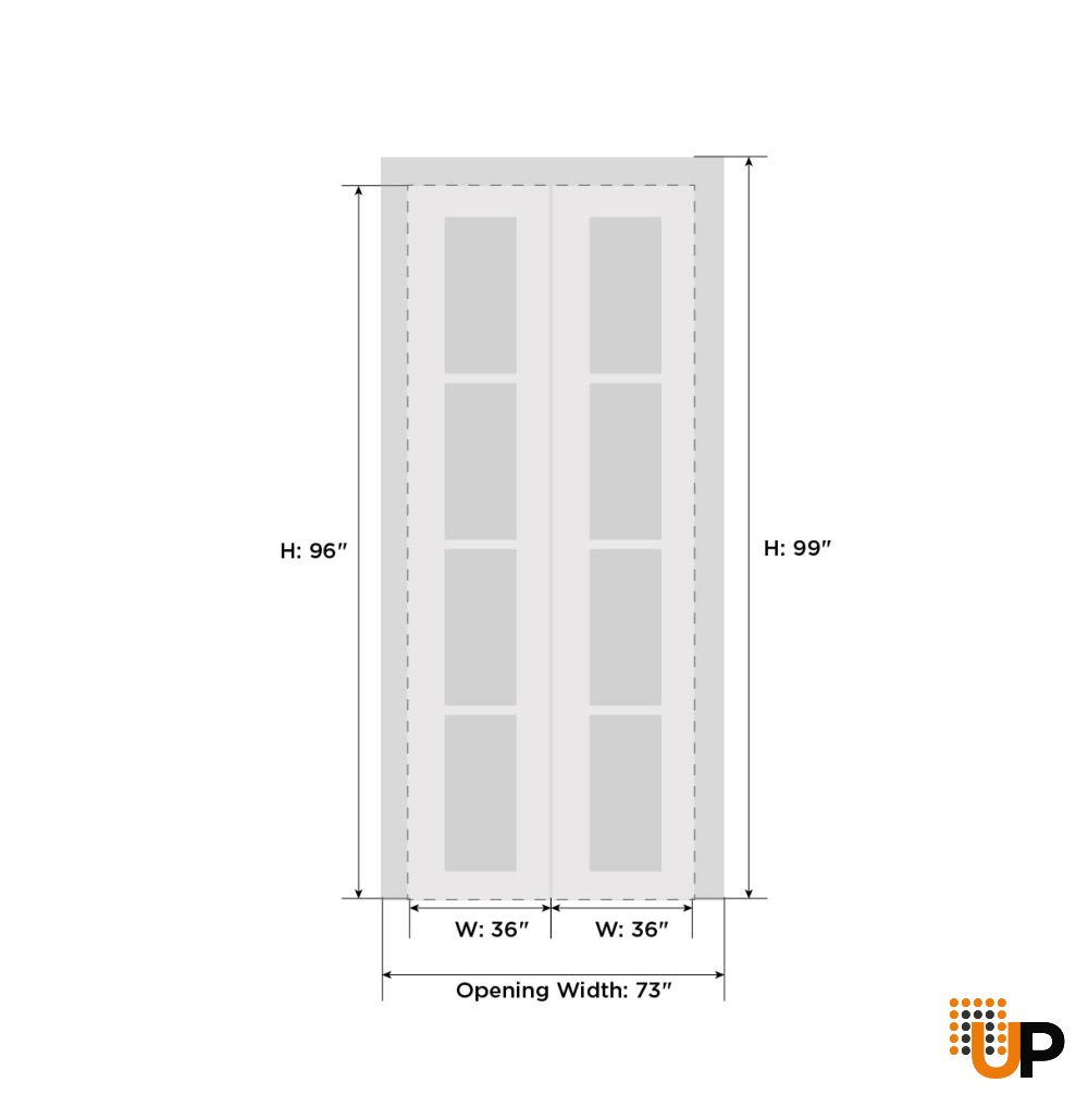 Sliding Closet Bi-fold Doors | Planum 0017 Natural Veneer and Aluminum Strips | Sturdy Tracks Moldings Trims Hardware Set | Wood Solid Bedroom Wardrobe Doors photo#5