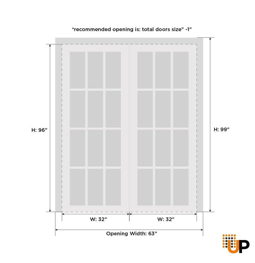 Sliding Closet Bypass Doors | Planum 0310 Ginger Ash and Aluminum Strips | Sturdy Top Mount Rails Moldings Trims Hardware Set | Wood Solid Bedroom Wardrobe Doors -64" x 96" (2* 32x96) photo#7