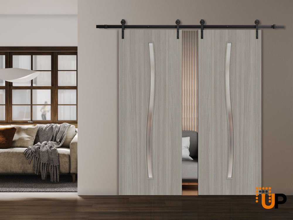 Slab Door Panel 36 x 84 inches | BASIC 3002 Oak | Wood Veneer Doors | Pocket Closet Sliding Barn photo#4