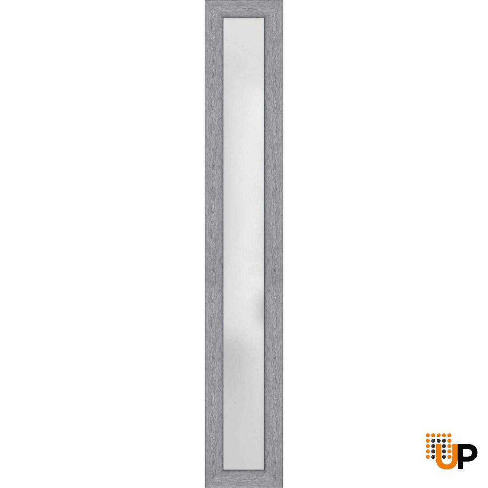Metal-Plastic Side Lite for Entry Door Grey-14" x 82" photo#1