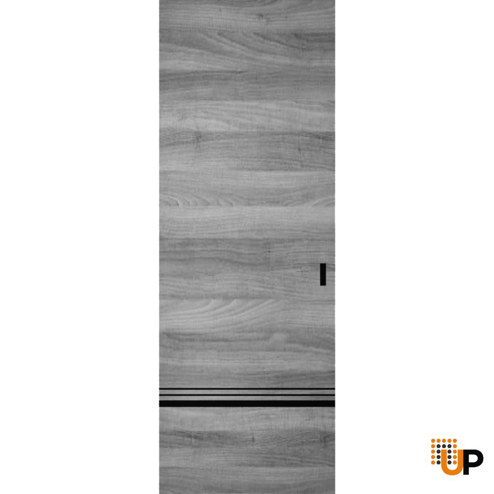 Hidden Barn | Planum 0012 Ginger Ash | Sturdy Finished Doors | Magic Concealed Sliding Set 42" x 96" photo#1