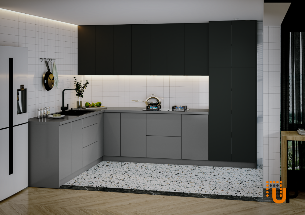 Kitchen Harmony Collection Gray & Black Color Base Size 8x10Ft Wide photo#2